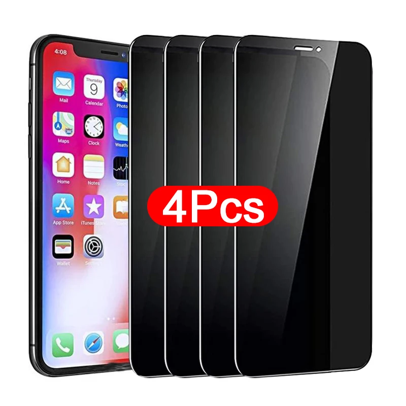 

1-4Pcs 28 Degrees Privacy Screen Protectors on For IPhone 11 13 Pro Max 12 Mini X XR XS 6 7 8 Plus Anti-spy Protective Glass