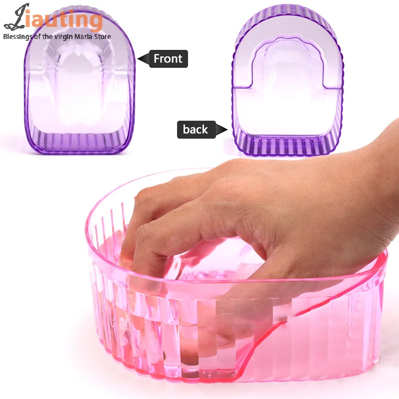 Nail Soaking Bowl Acrylic Soak Off Gel Polish Dip Powder Remover Manicure Bowl For Home Bowl For Nail Art Hands Gel Soak Off