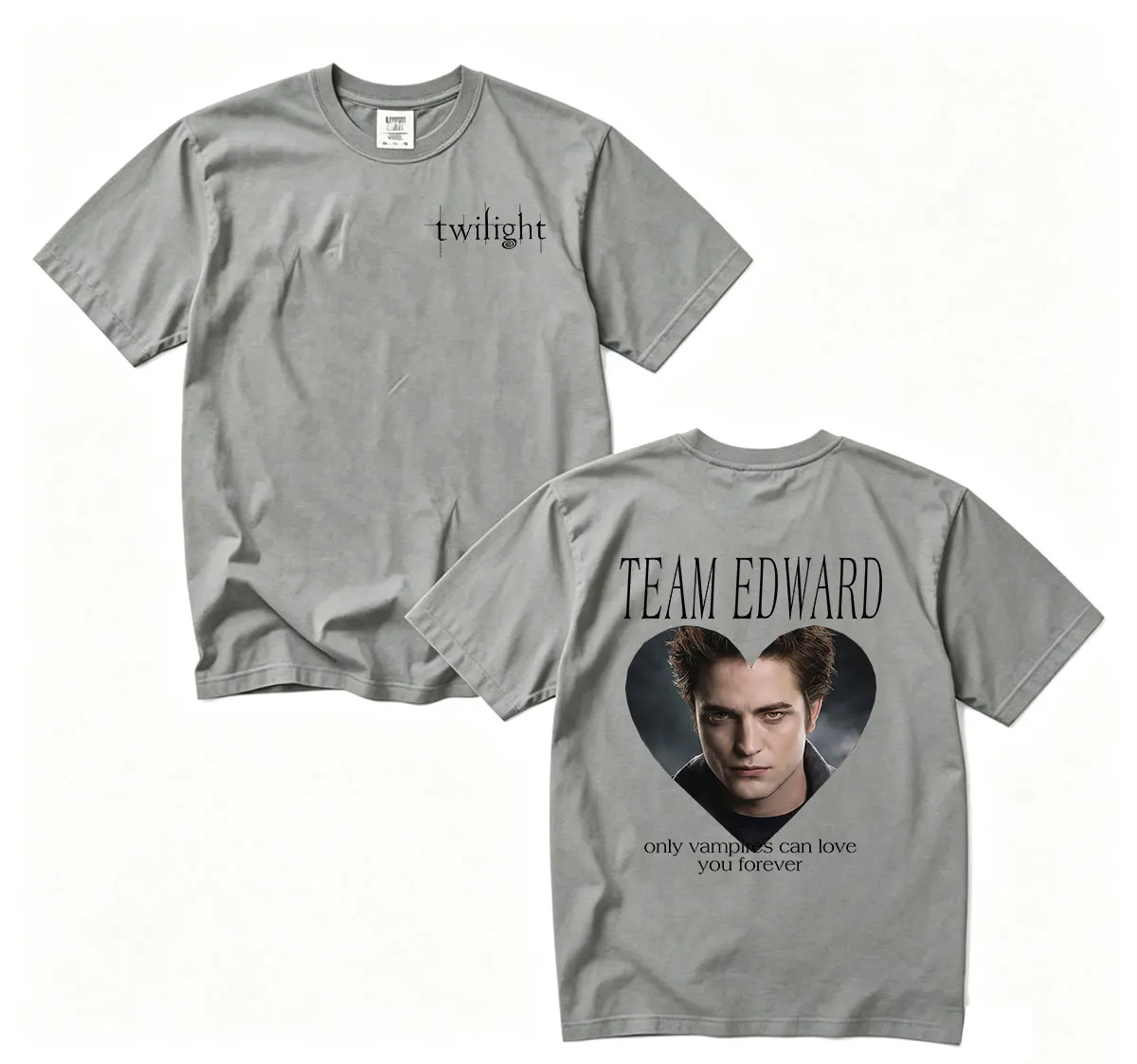 Film Twilight Team Edward Lustige Grafik-T-Shirts für Herren, Vintage, hochwertige Mode-T-Shirts, Kleidung, übergroße Baumwoll-T-Shirts – Detail 5