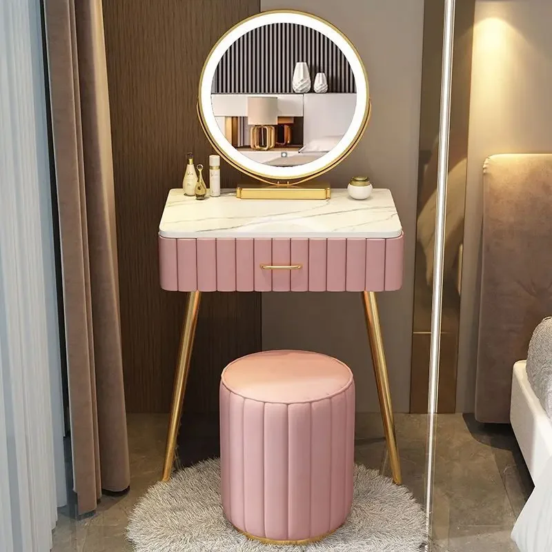 Modern Minimalist Dressing Table LED Mirror Dressing Table Multifunctional Integrated Muebles  Dormitorio Makeup furniture