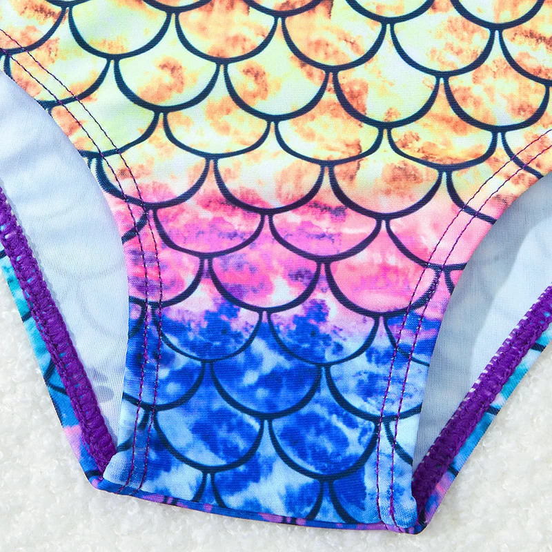 الفتيات 3 حزمة حورية البحر مقياس السمك بيكيني الاطفال ملابس السباحة والتنانير 4-7 سنوات ملابس سباحة للأطفال 2025 طفل طفلة ثوب السباحة #4