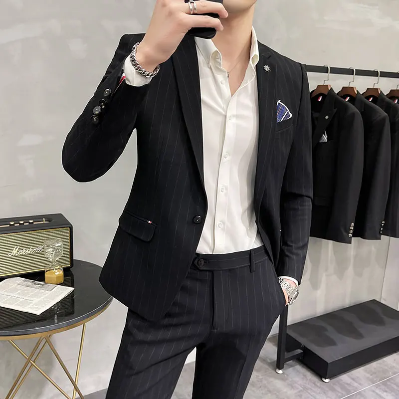 

2026 New Men's High-Quality Two-Piece Wedding Suit Business Casual Banquet Costume Luxury Ensemble with Trousers
