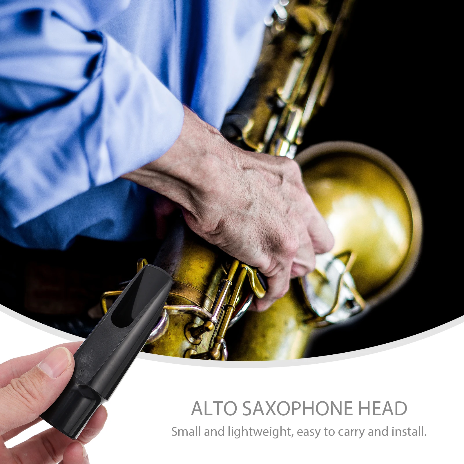 

1Pcs Alto Saxophone Head Plastic Flute Replacement Durable Lightweight Saxophone Accessories Superior Intonation for Beginners