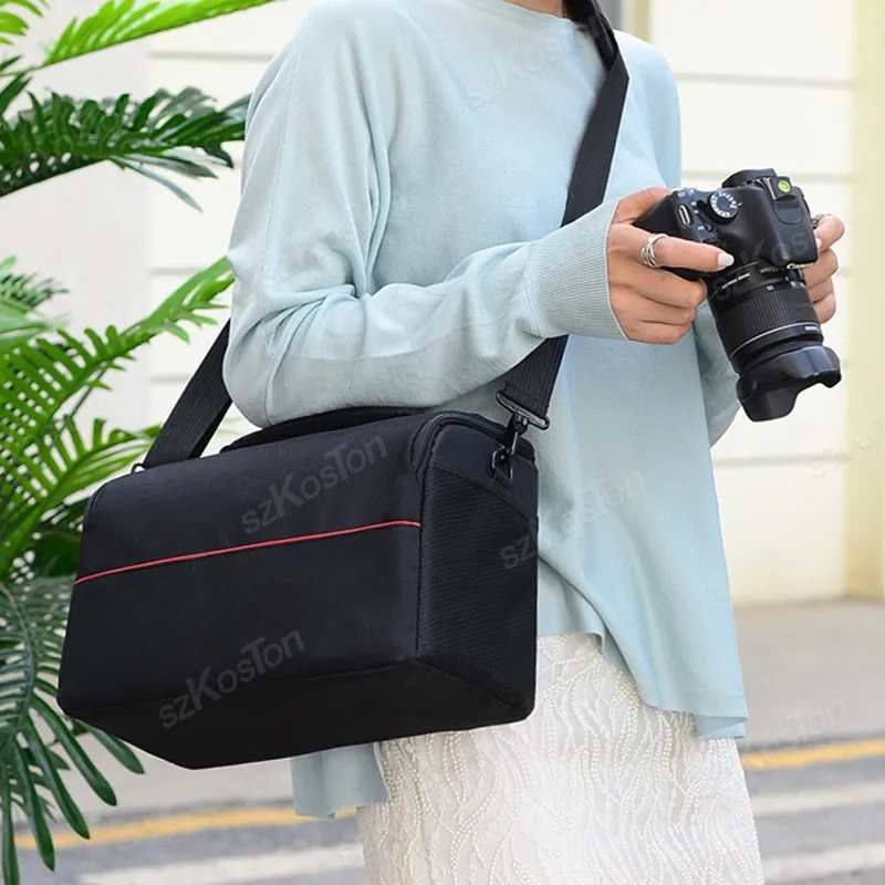 Portable Waterproof DSLR SLR Camera Bag Shoulder Bag Padded Partition Insert Case Cover For Canon Sony Nikon