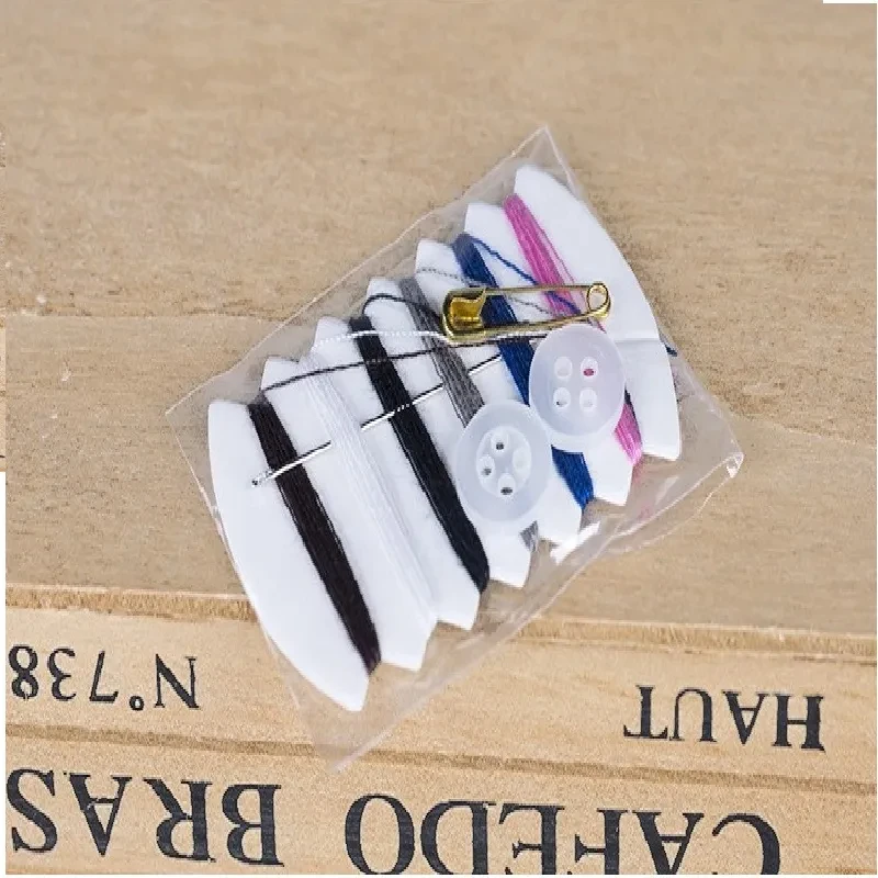 Hot 10set Mini Portable Sewing Kit Needle Thread Button Pin Travel Household Tools Hand Sewing Bag for Travel Hotel Supplies