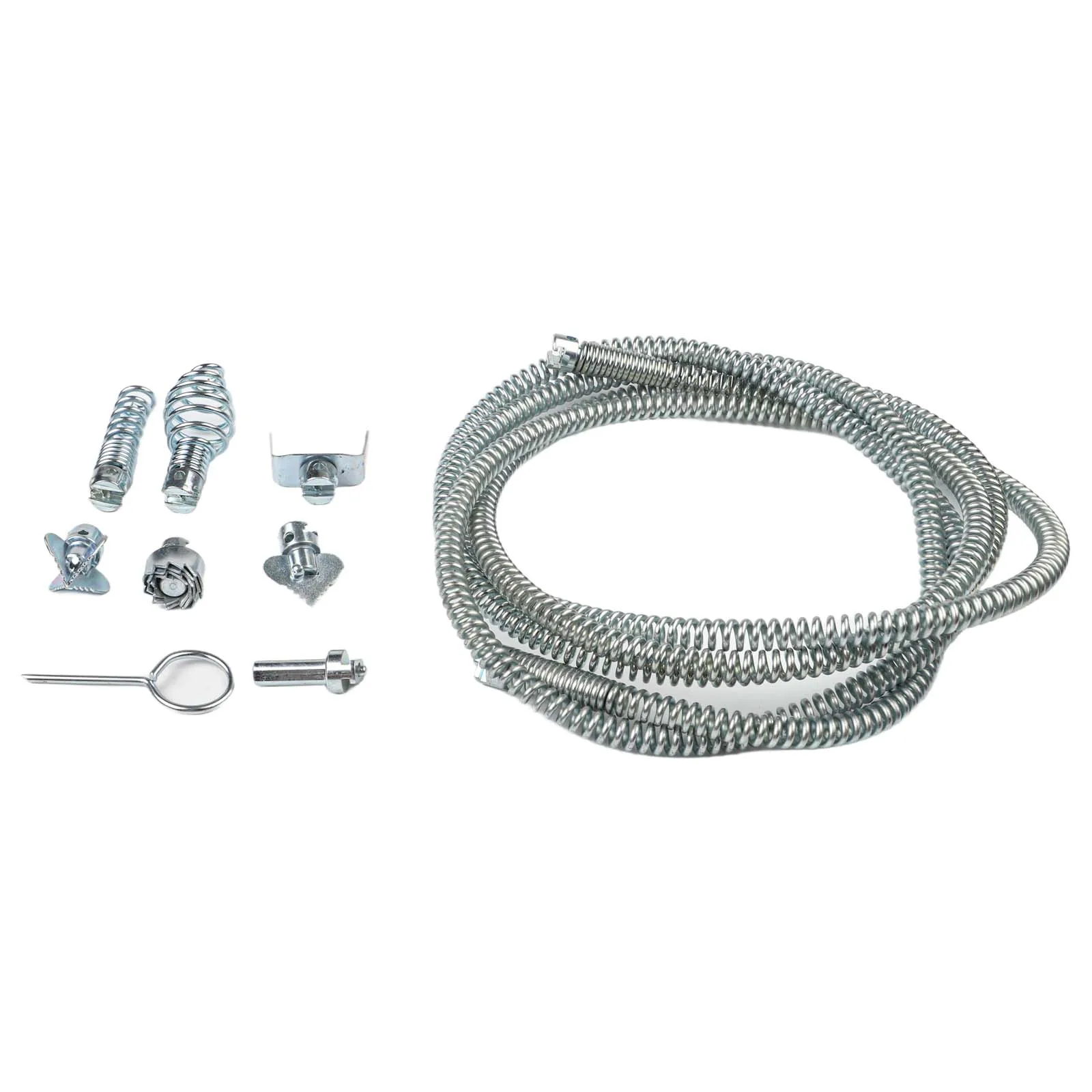 

3 Meter Spiral Pipe Cleaner High Strength Steel Tool for Electric Machines with Flexible Operation and Interchangeable Heads