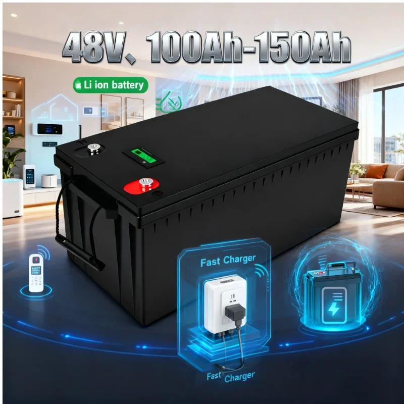 

48v 150AH li-ion Lithium Replace power battery 48v 100Ah 5kwh 7kwh for Golf cart backup RV EV inverter Solar System +1charger