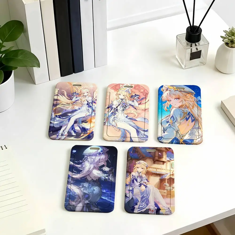 Genshin Nicole Card Holder Student ID Case Daily Use Subway Commute Work Cover Office School Bus Protector