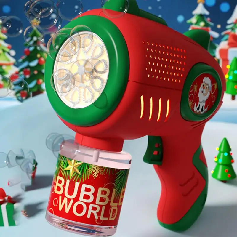 New Christmas Funny Bubble Toy Santa Claus Bubble Machine Electric Santa Automatic Bubble Blower Xmas New Year Gifts for Kids