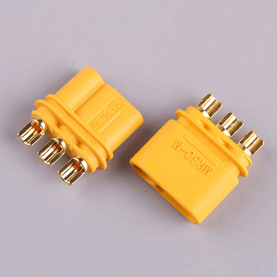 Amass Upgrated of XT30 Connector MR30 Connector Plug Female and Male Connector Plugs Gold Plated For RC Parts