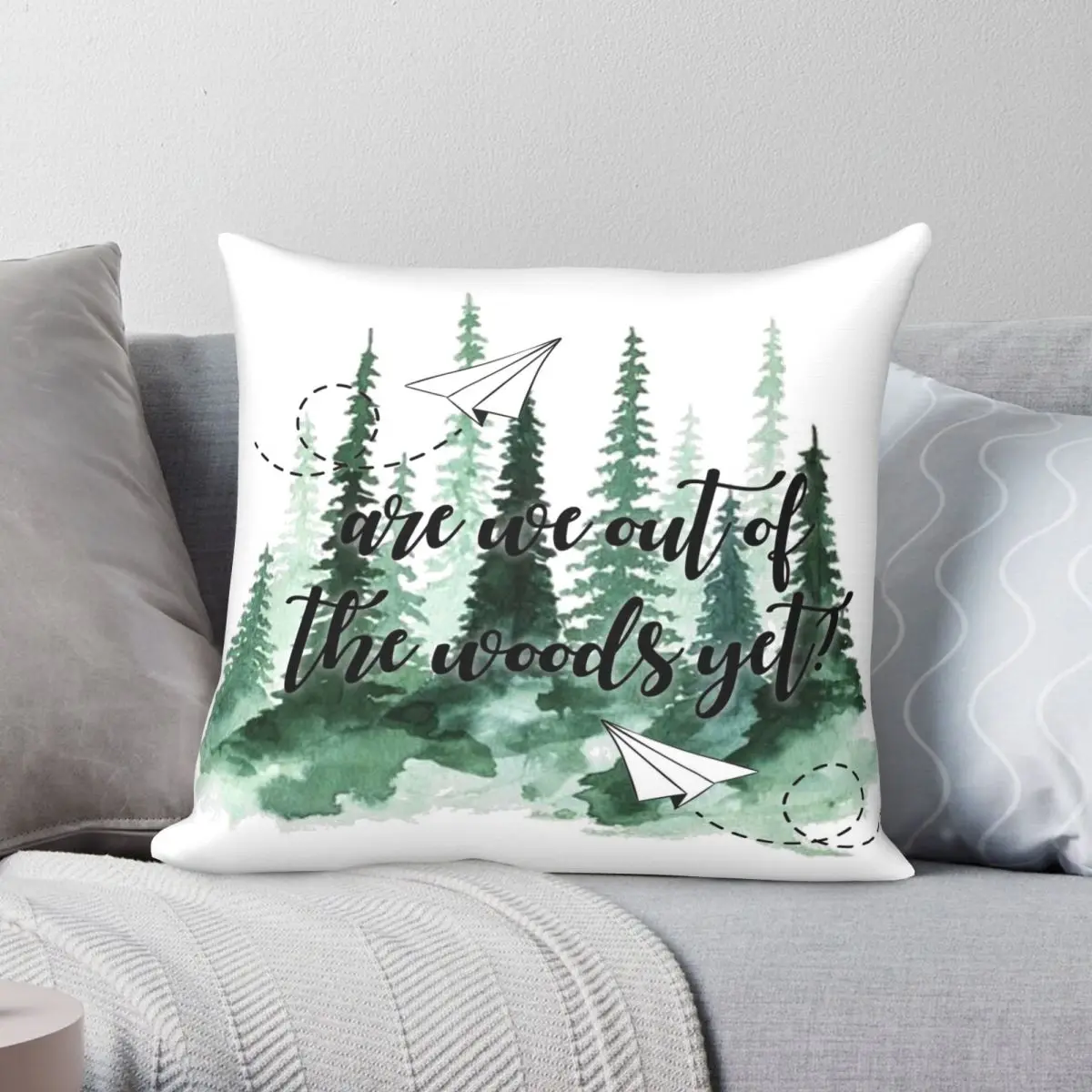 

Out Of The Woods Pillowcase Polyester Linen Velvet Pattern Zip Decor Sofa Cushion Cover 18"