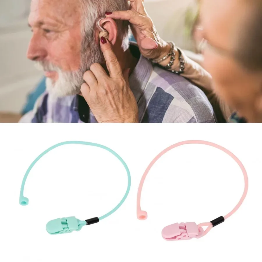 Silicone Hearing Aid Clips Durable Deaf-Aid Lanyard Elderly Hearing Device Prevent Falling Anti Lost Accessories Loss Free Rope