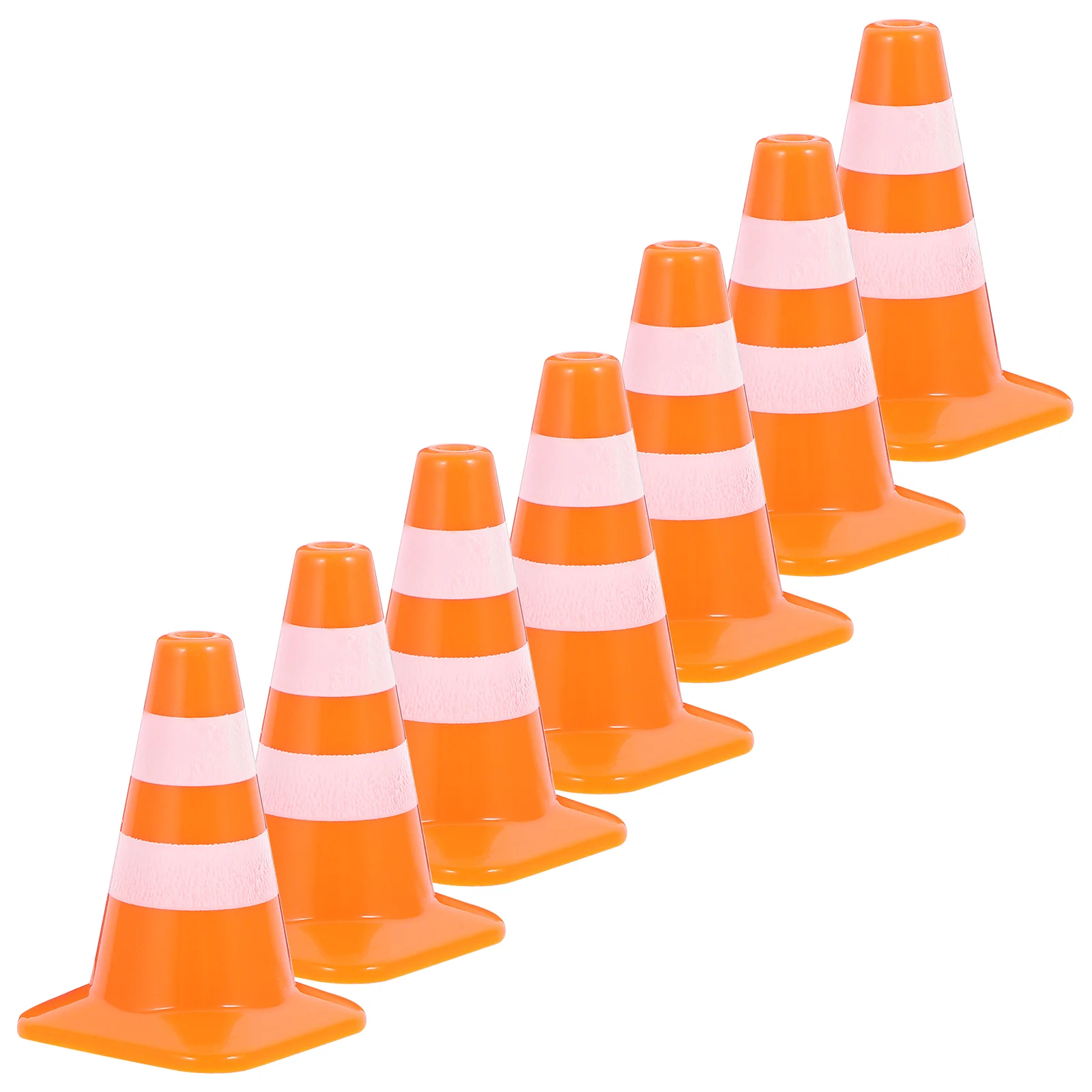 

7 Pcs Road Sign Obvious Traffic Simulation Cones Roadblock Kids Outdoor Toys Playset for Mini Accessories Hat