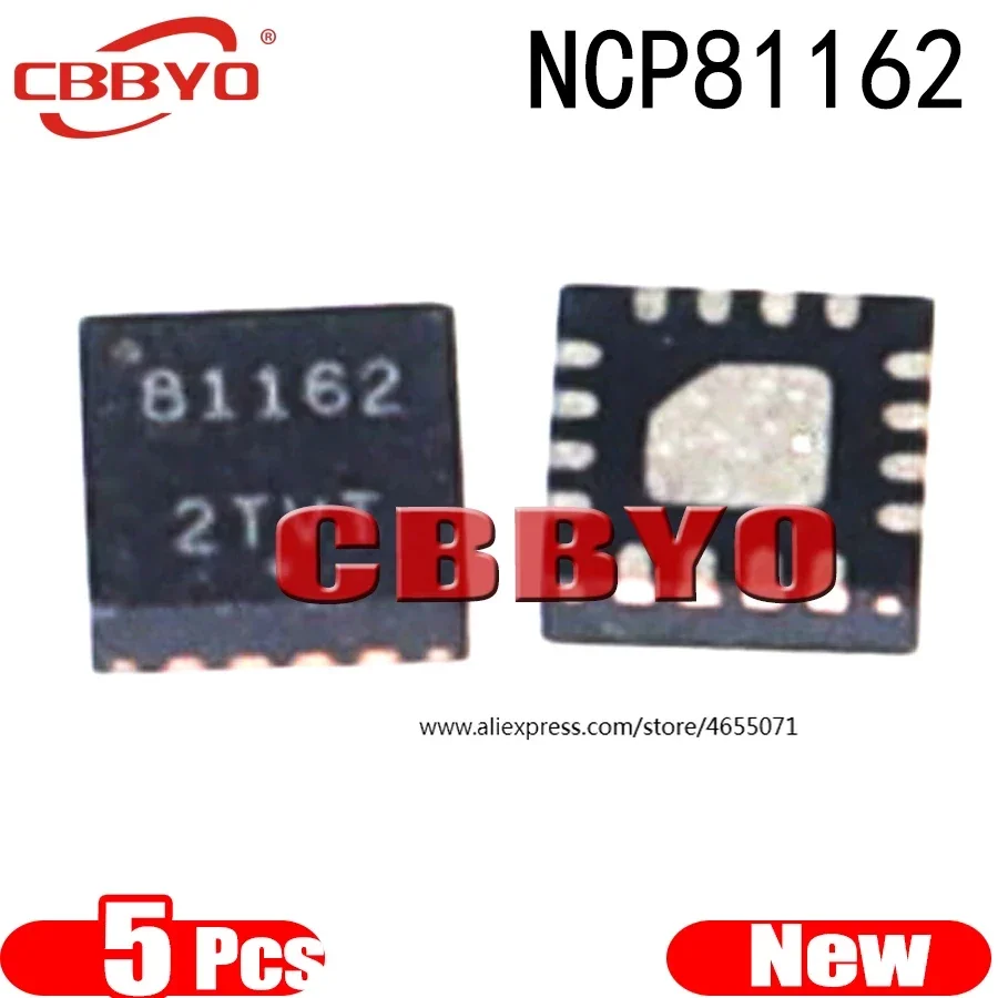 (5piece) 100% New 81162 NCP81162 NCP81162MNR2G QFN-16 Chipset