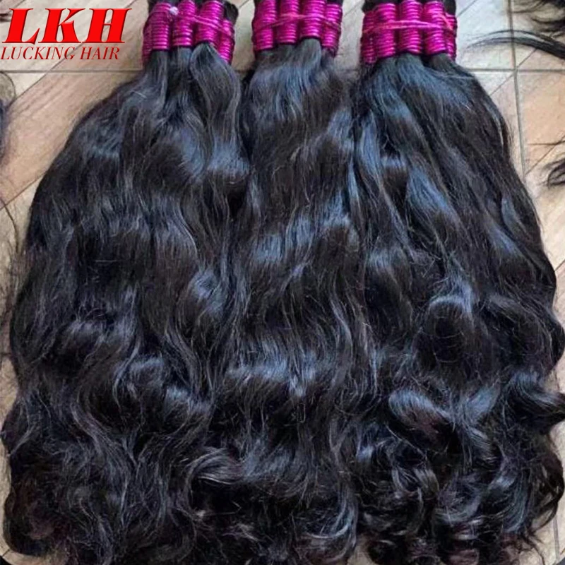 Mega Hair Cabelo Humano extensiones de cabello humano vietnamita crudo para trenzar 100% extensiones de cabello humano sin procesar sin trama a granel