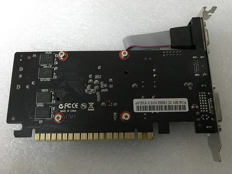 Видеокарта GT610, 1 ГБ/2 ГБ, DDR3, 64 бит, DVI, VGA, HDMI, PCIE, PCI-E