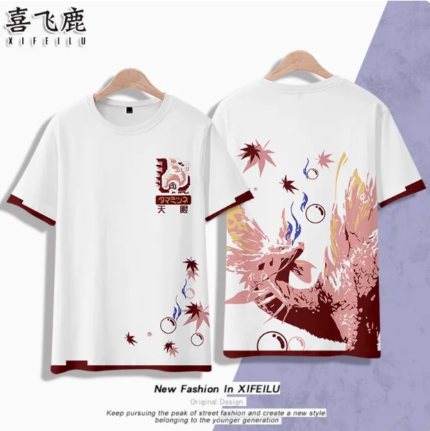 Anime MONSTER HUNTERS X Soulseer Mizutsune Short Sleeve T-shirt Summer Cosplay Costume Casual Student Loose Tops