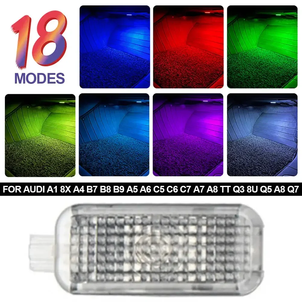 

For Audi A1 8X A4 B7 B8 B9 A5 A6 C5 C6 C7 A7 A8 TT Q3 8U Q5 A8 Q7 Car Footwell Light Luggage Compartment Touch LED Seat Lamp