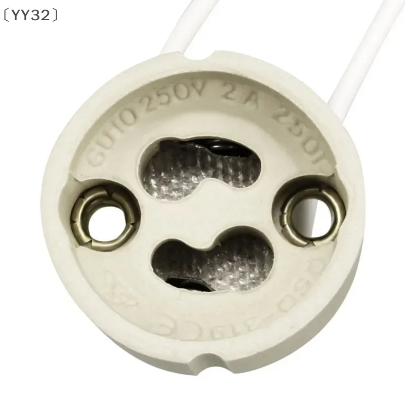 〔YY32〕5pcs/Lot GU10 Lamp Base Ceramic Light Holder Socket Connector Adapter Wire LED Bulb Stand Chandelier Halogen Leds Accesso