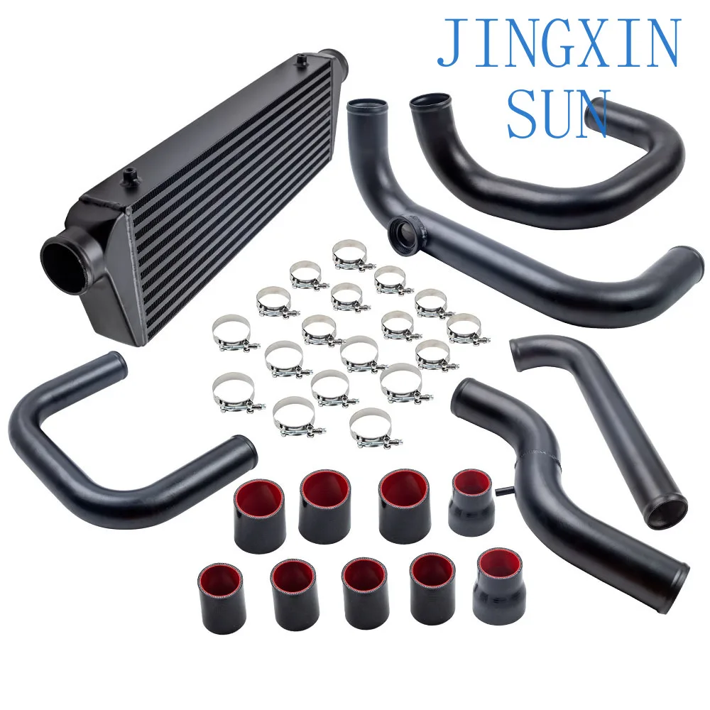 Front Intercooler & Aluminum Pipe Duct & Coupler Kit for  1992-2000