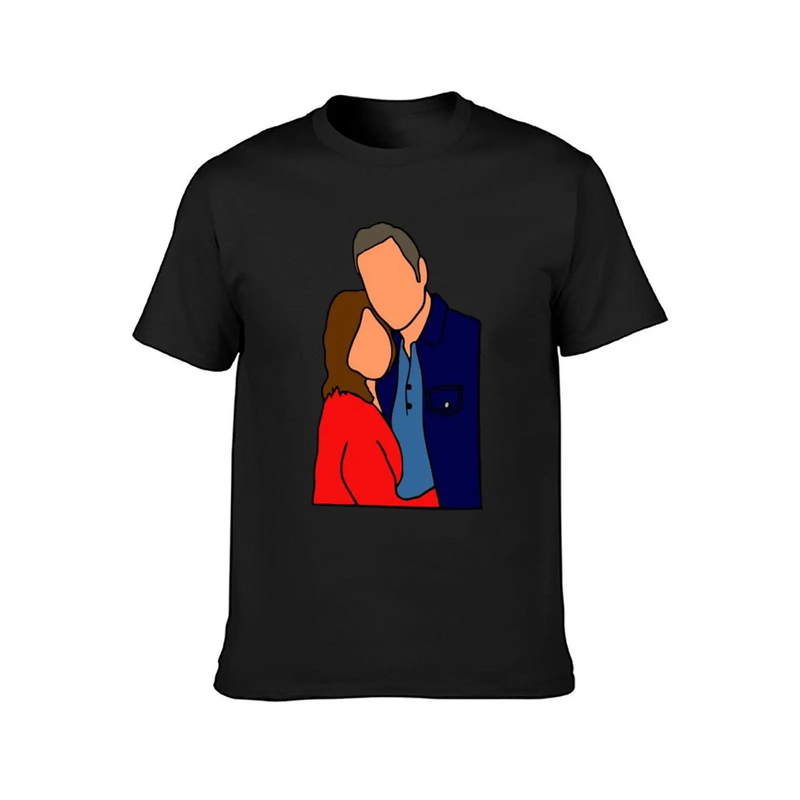 Mariska Hargitay and Peter Hermann Cartoon Art (Petska) T-Shirt sublime plus sizes customizeds tops Short sleeve tee men