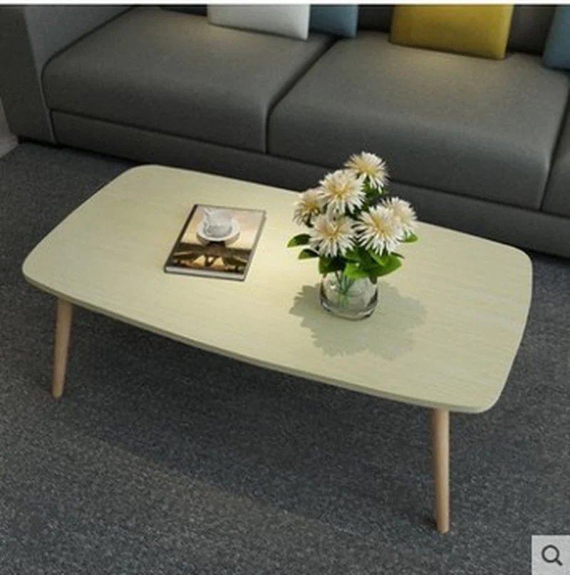 Nordic Coffee Table Simple Living Room Furniture Mini Coffee Table Solid Wood Tea Table Simple Simple Oval Coffee Table