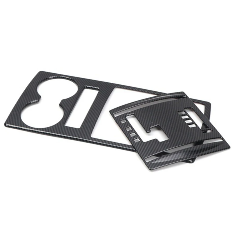 Classico 2PCS per Mitsubishi Pajero 2007-2019 Auto di Controllo Centrale Del Cambio Pannello di Copertura Portabicchieri di Acqua Trim Telaio Accessori