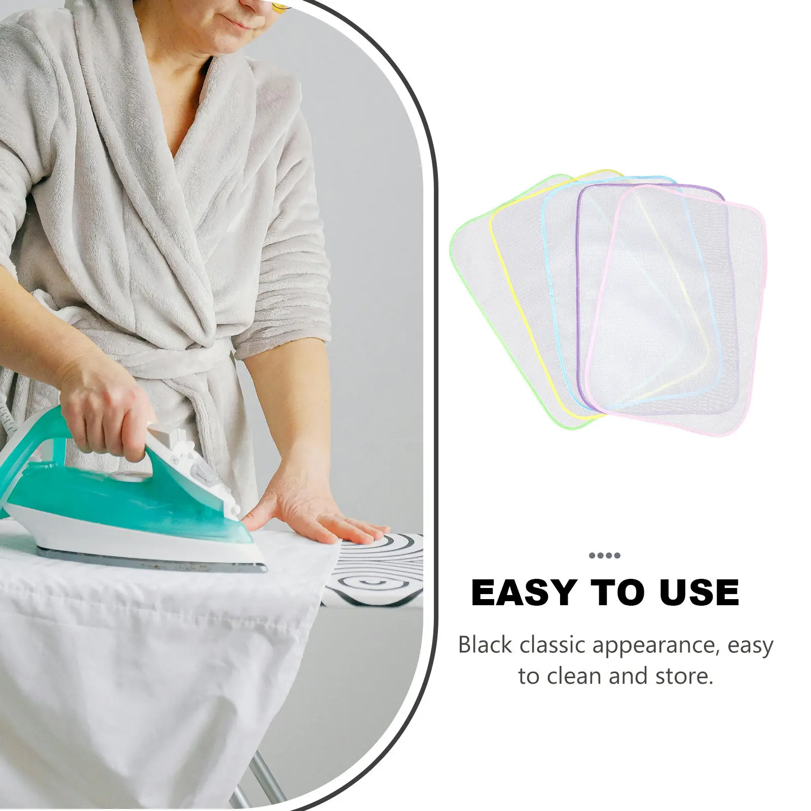 5Pcs Heat-Resistant Mesh Ironing Cloth 24x16 Pressing Cloth to Protect Clothing Prevent Scorching Shine Marks Sewing Delicate