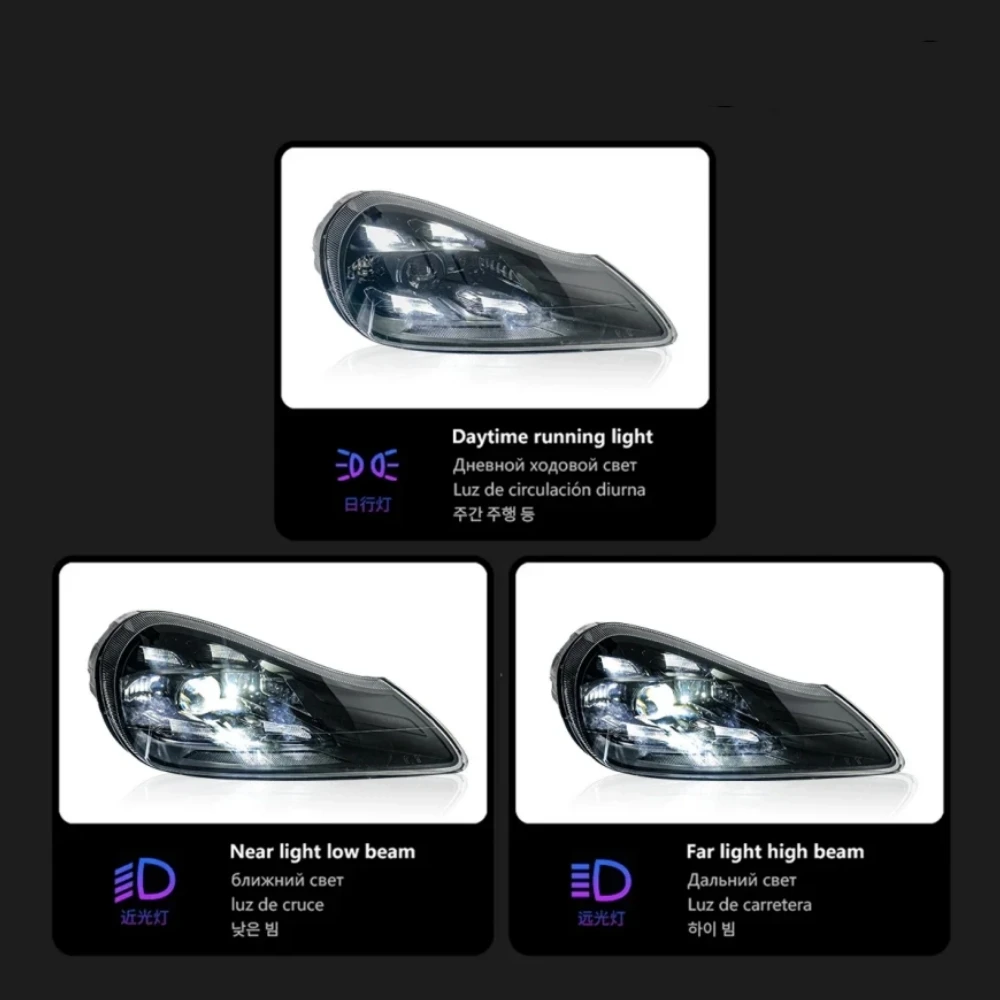 Car Headlight For Porsche Cayenne 957 2007-2010 Upgraded Styling New LED Headlight Dynamic Turn Signal Lamp Car Accessories view 6