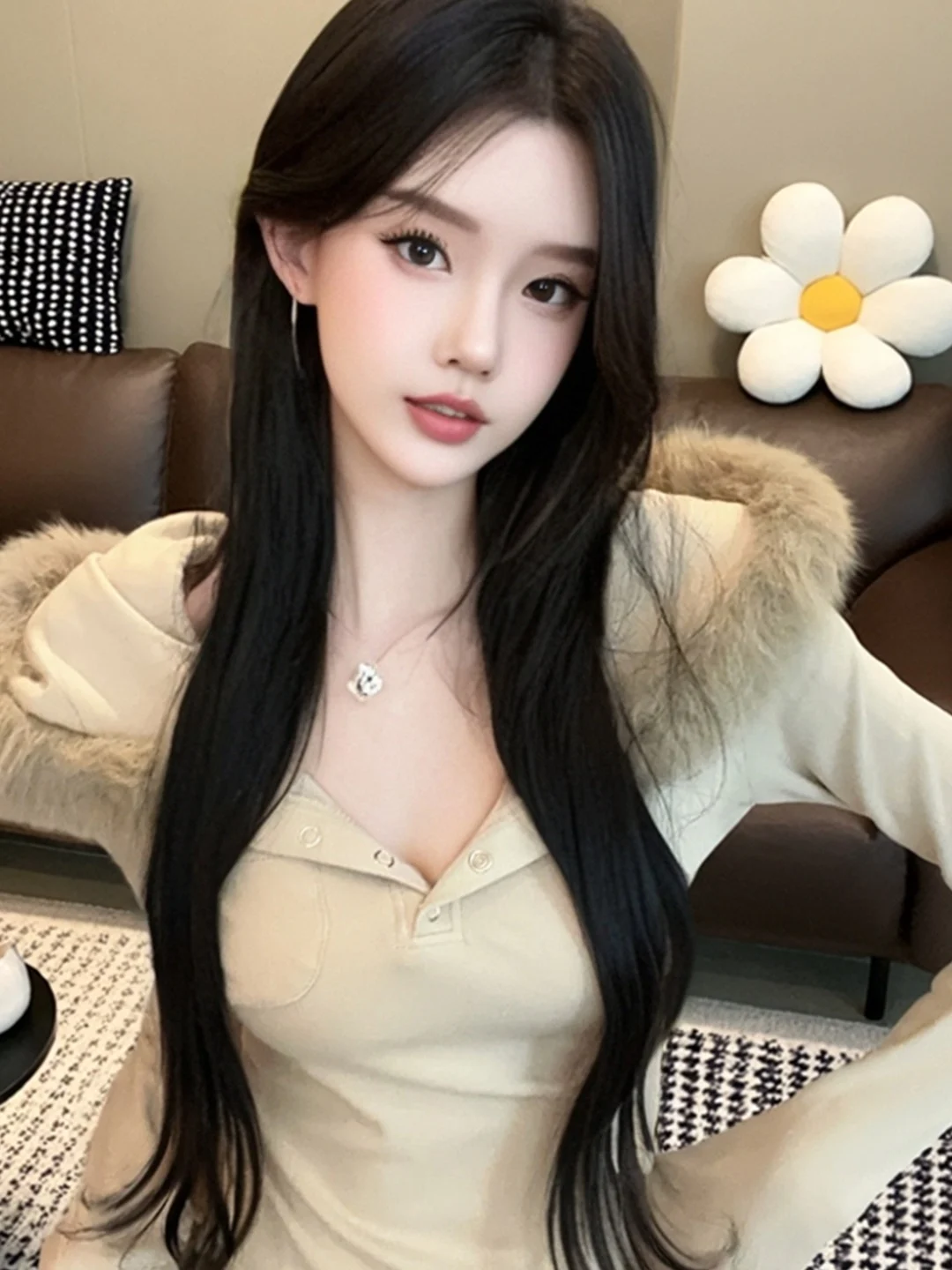 

Korean Style Hooded Long Sleeve Sexy Slim Fit Straight Tube Short Outerwear Knitted High Waist Skin Friendly Breathable Polye...