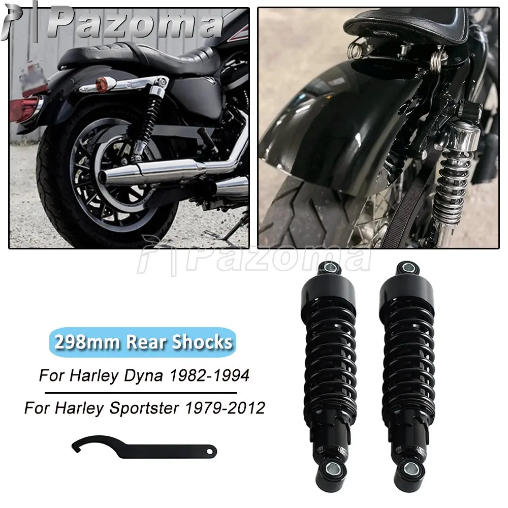 

298mm Rear Shock Motorbike Absorption Shock Suspension For Harley Dyna FXRS FXRD Super Glide FXD Low Rider FXDL Wide Glide FXDWG