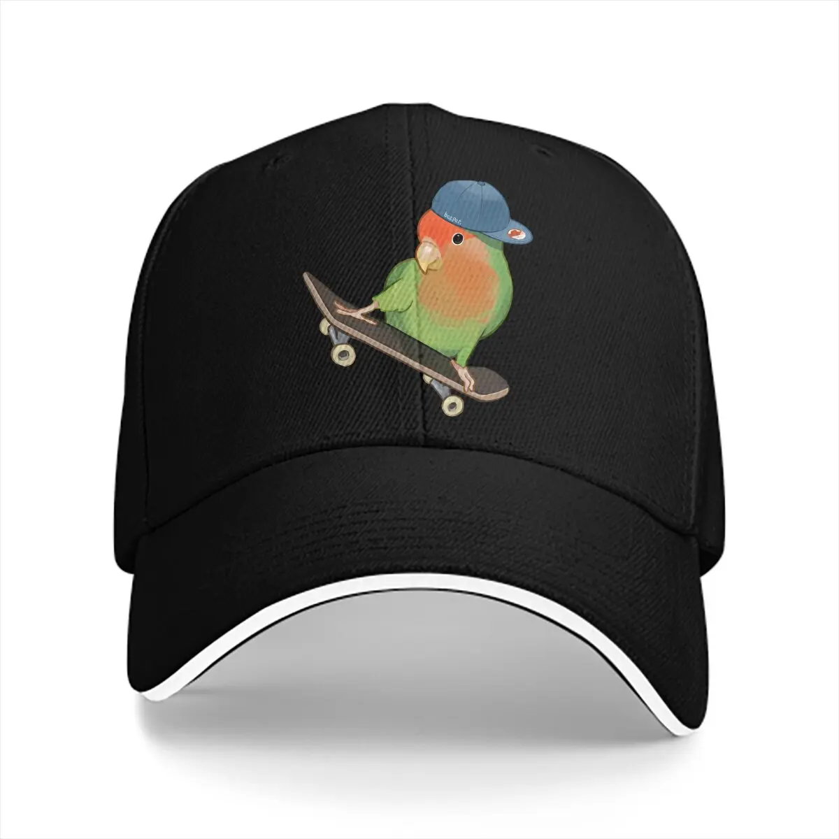 Skater Birb Baseball Caps Peaked Cap Parrot Birds Pet Sun Shade Hats for Men Women