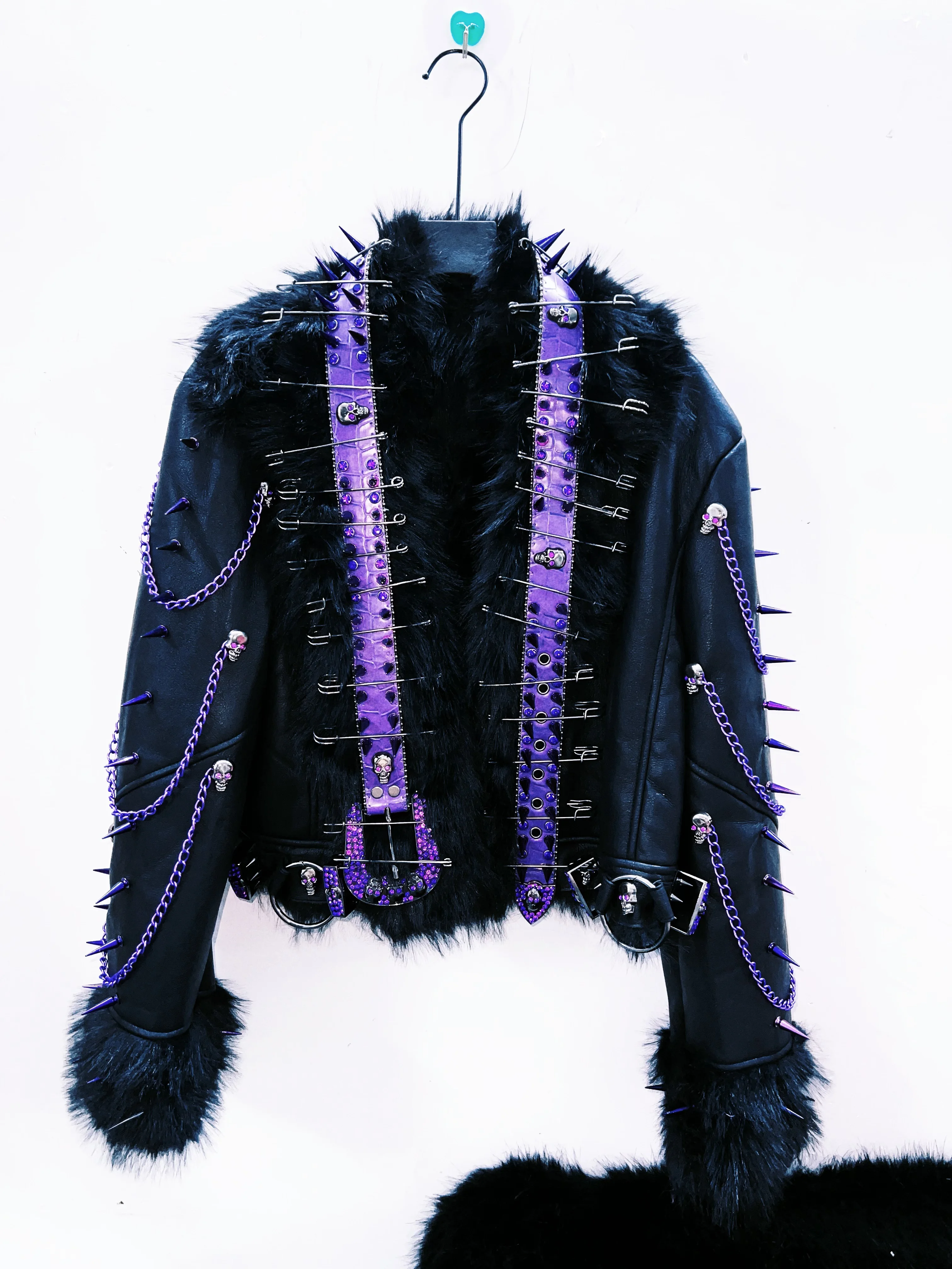 Skull Leather jacket y2k Leather jacket Harajuku Leather jacket