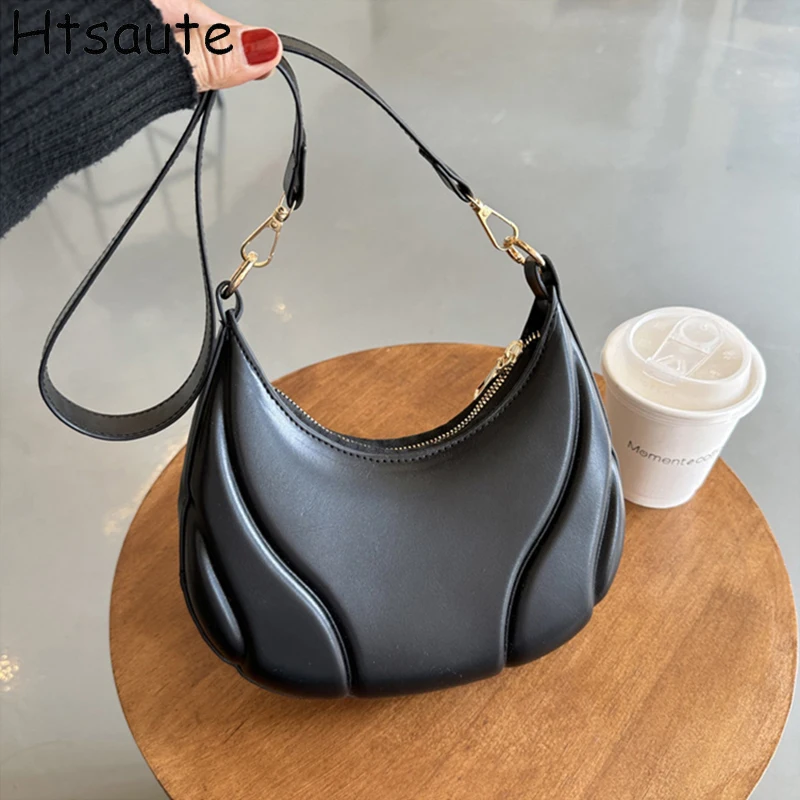 

PU Leather Shoulder Bags For Women Winter Y2K Trendy Female Crossbody Bag Lady Handbags And Purses Retro Tote UnderarmBag