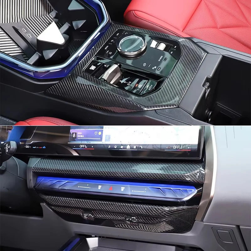 

For BMW X3 G45 2025+ Real Carbon Fiber Car Central Control Air Vent Gear Shift Frame Trim Car Interior Modification Accessories