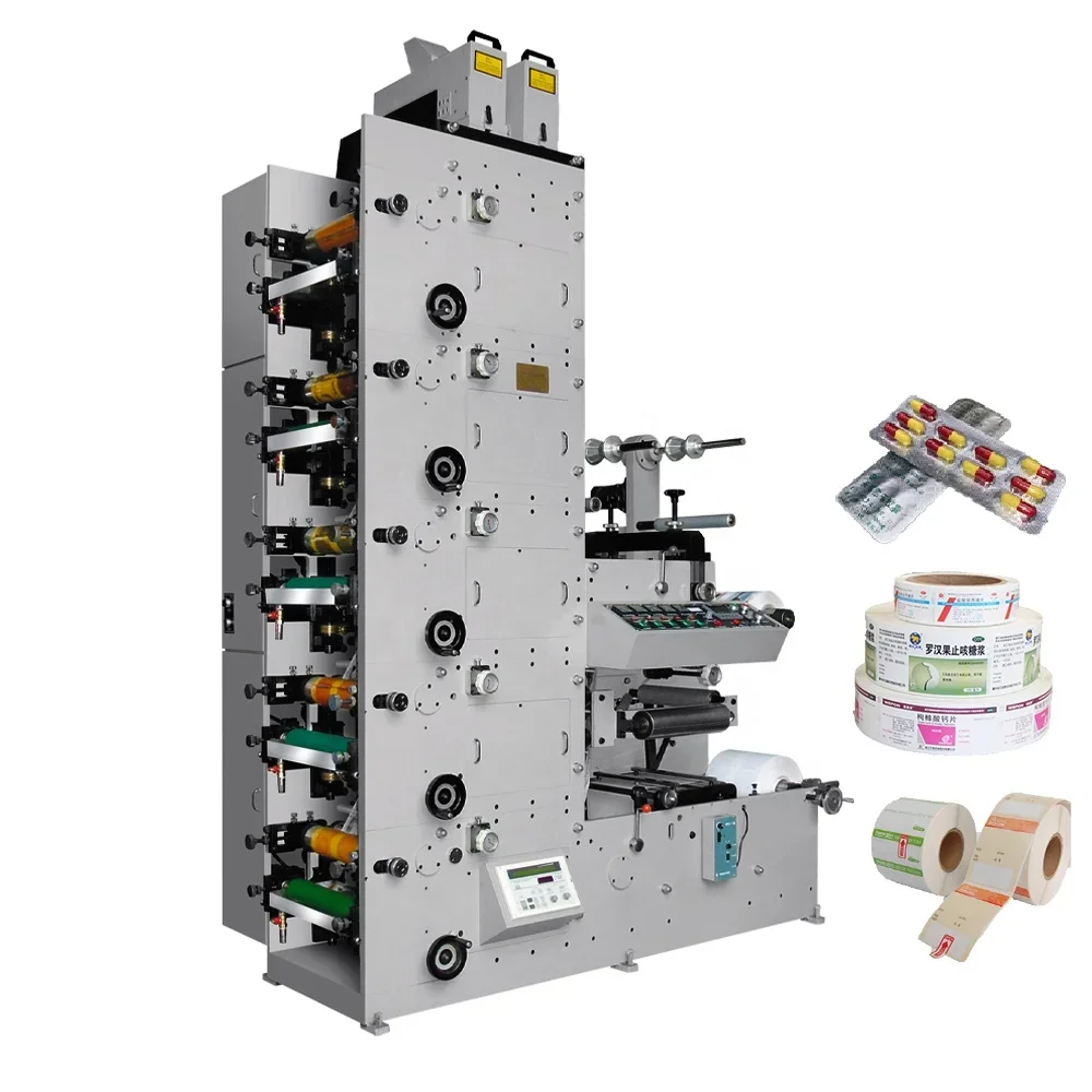 

YG Customized Adhesive Stickers Labels Flexographic Printer Printing Press Flexo Printing Machine With Rotary Die Cutting Statio