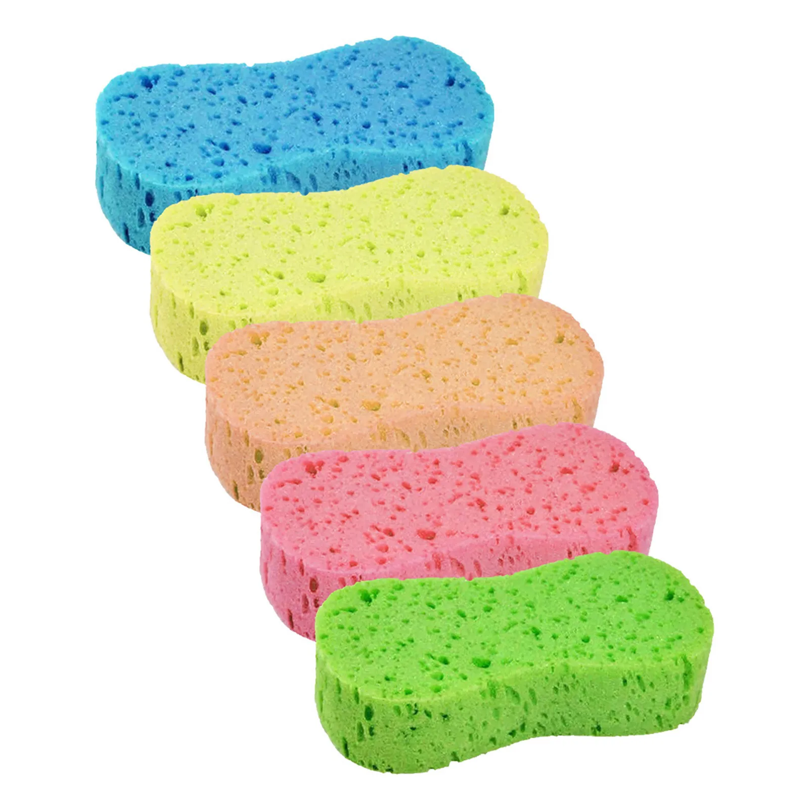 

5Pcs Reusable Car Wash Sponges Bone Design High Density Porous Cleaning Scrubber Tool Car Wash Sponge Porous Sponge