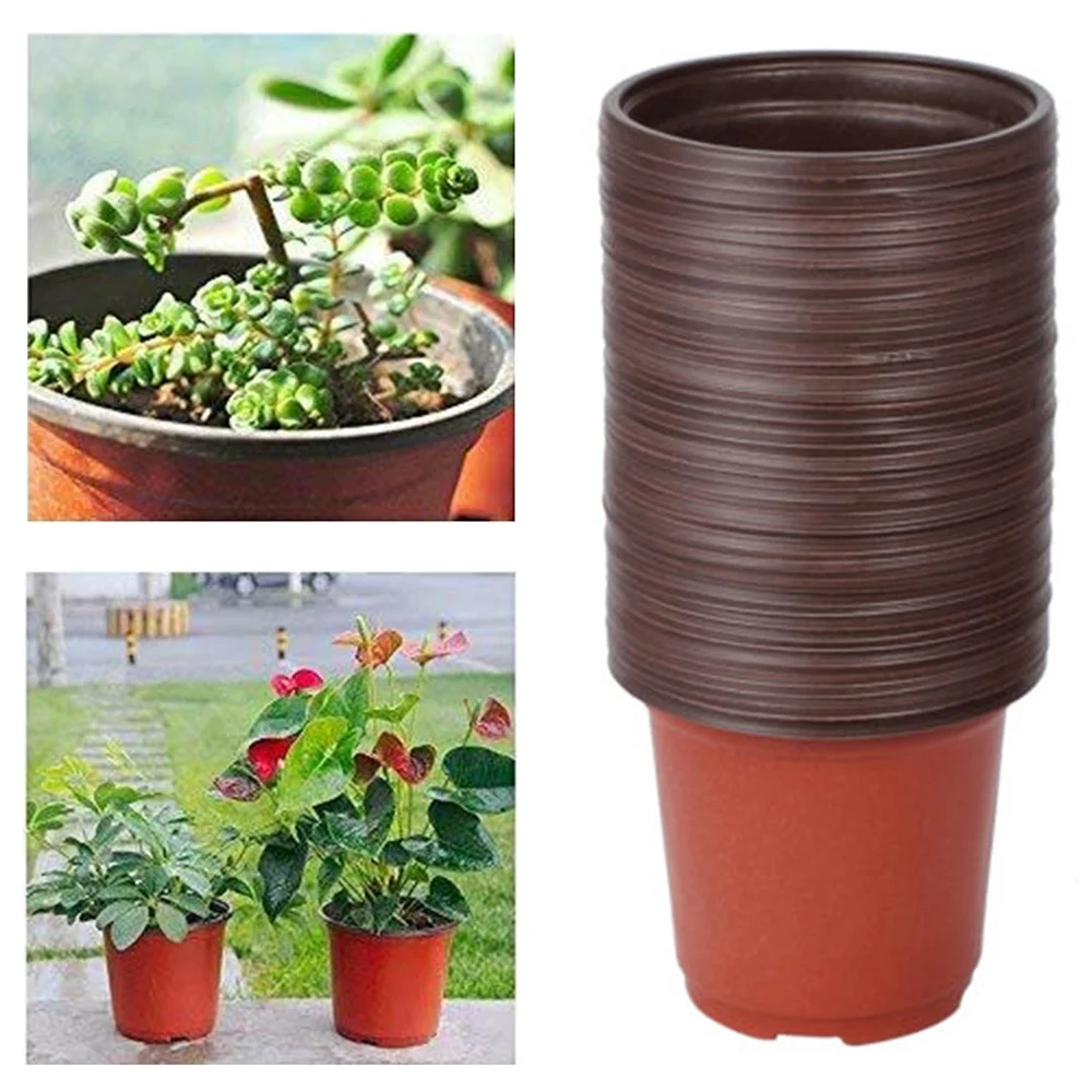 

Plants Nursery Pot Seed Starting Pots Plastic For Succulents,Seedlings,Cuttings,Transplanting 100Pcs Durable