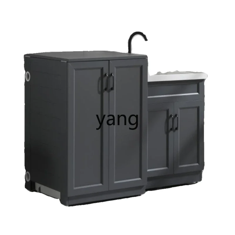 

LH Space Aluminum Outdoor Balcony Pulsator Flip Washing Machine Cabinet Combination Drum Cabinet