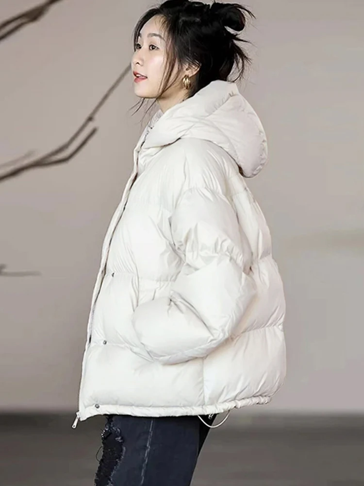 

Retro Artistic Thiened Bread Coat Winter New Sle Women's ort Loose Cotton Jaet Outerwear Warm Commuter Korean Sle