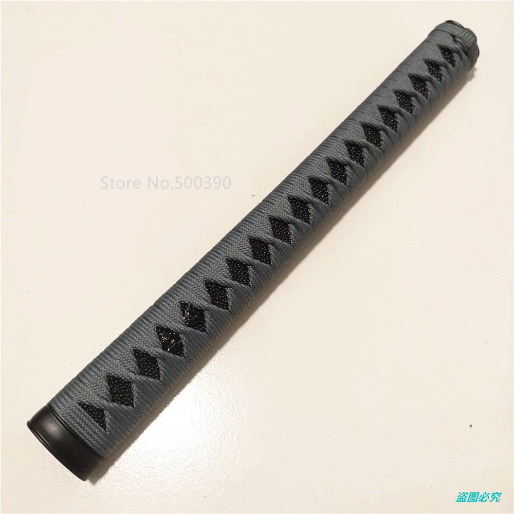 Imagem -02 - Tsuka-montagem de Liga para Samurai Katana Sword Fuchi Kashira e Menuki Alça Japonesa Tsuka Seda Cinza Peças Nice 35cm