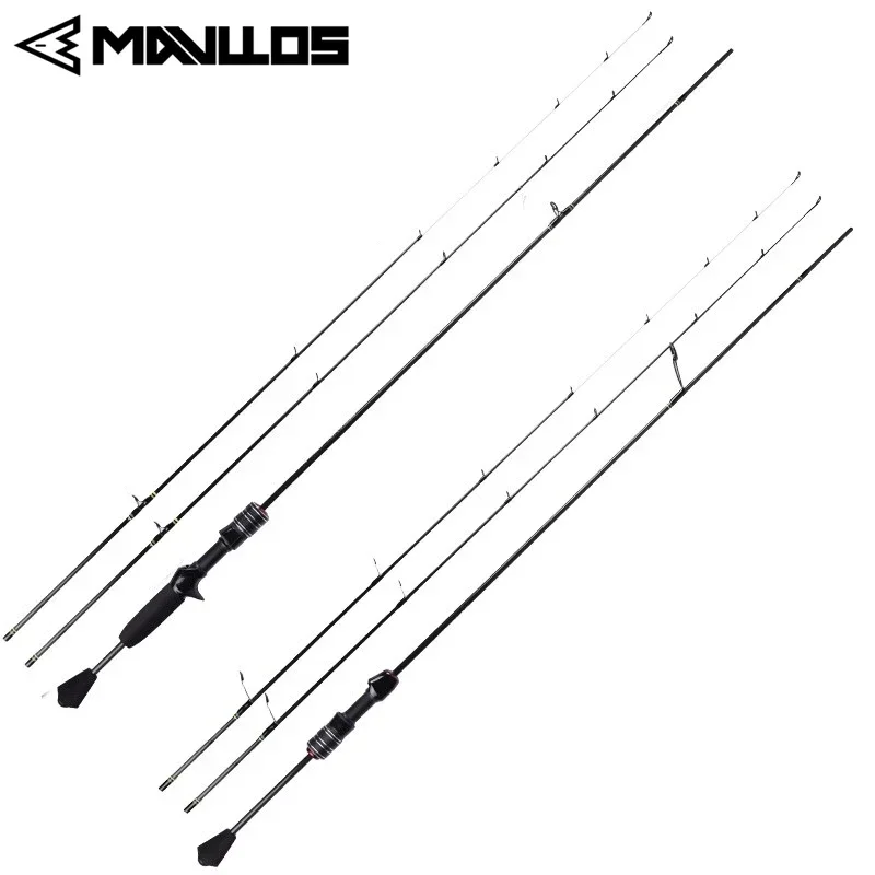 

Mavllos Delicacy Trout Fishing Rod Hollow + Solid 2 Tips Lure 0.6-8g Line 2-6lb Light Carbon BFS Casting Fishing Spinning Rod