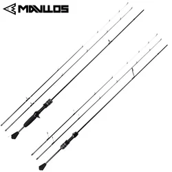 Mavllos Delicacy Light Carbon Fishing Rod Lure 0.6-8g Line 2-6lb Hollow + Solid 2 Tips Carbon BFS Casting Fishing Spinning Rod