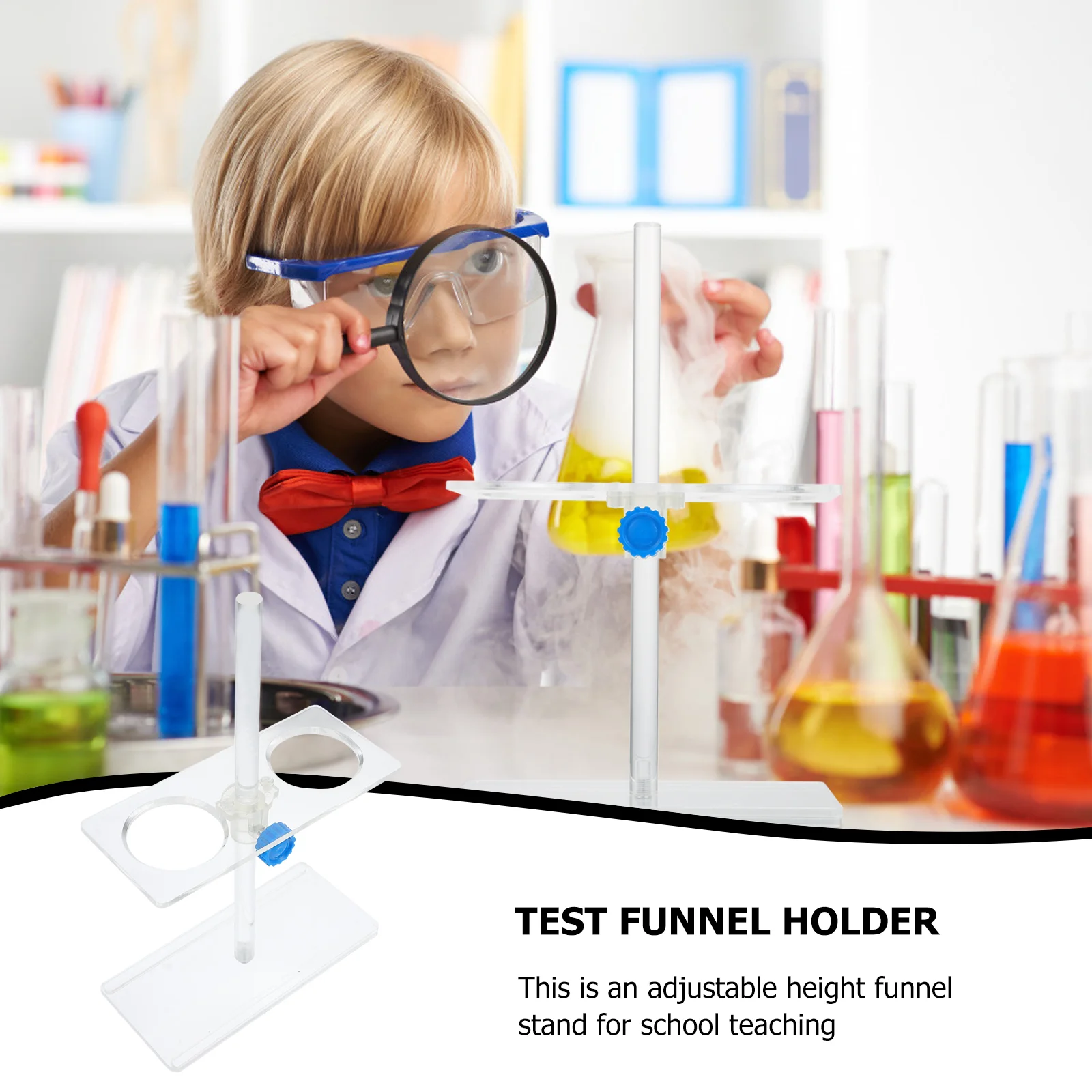 Thicken Funnel Rack Brackets Adjustable Clamp Oil Acrylic Flasks for Alcohol 2-Hole Stand