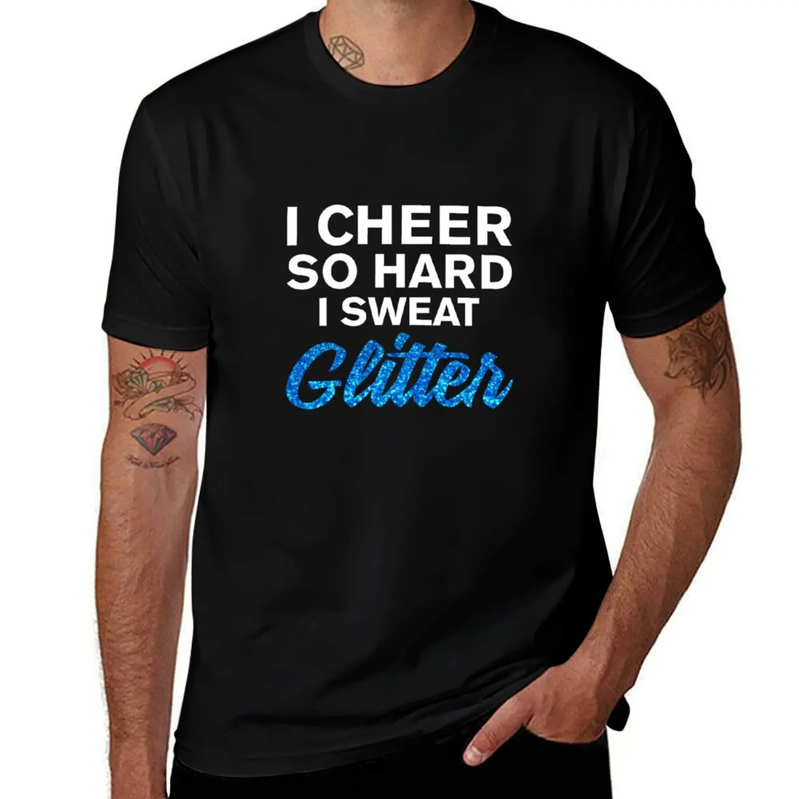 I Cheer So Hard I Sweat Glitter cheerleader shirt cheerleader gift cheerleader clothes for girls cheerleading tshirt coa T-Shirt