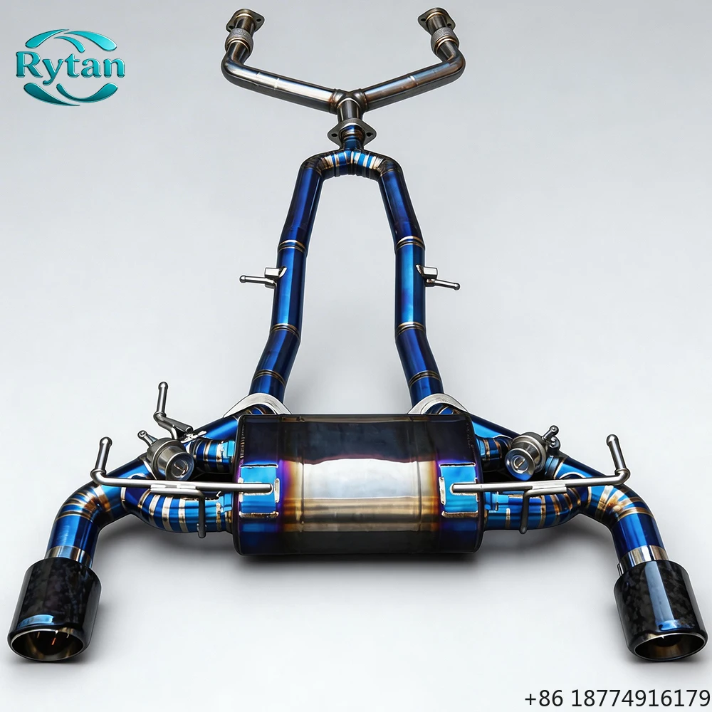 

Титановая выхлопная система Valvetronic с клапанами, синяя, Catback для 370Z