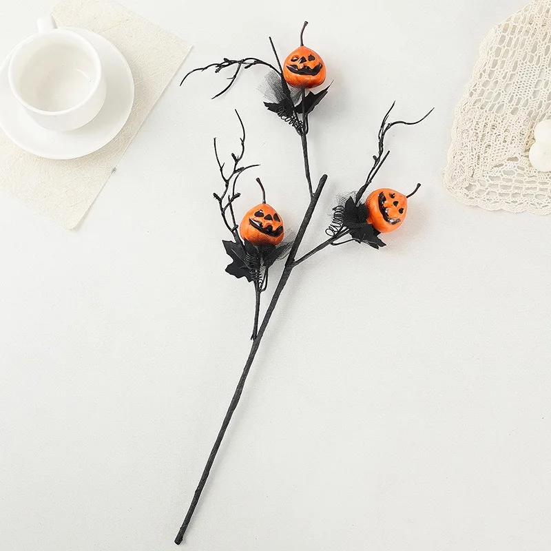 

Halloween Party Decoration Pumpkin Head Flower Arrangement Ornaments Pumpkin Photo Props Happy Halloween Day 2025 Decor For Home