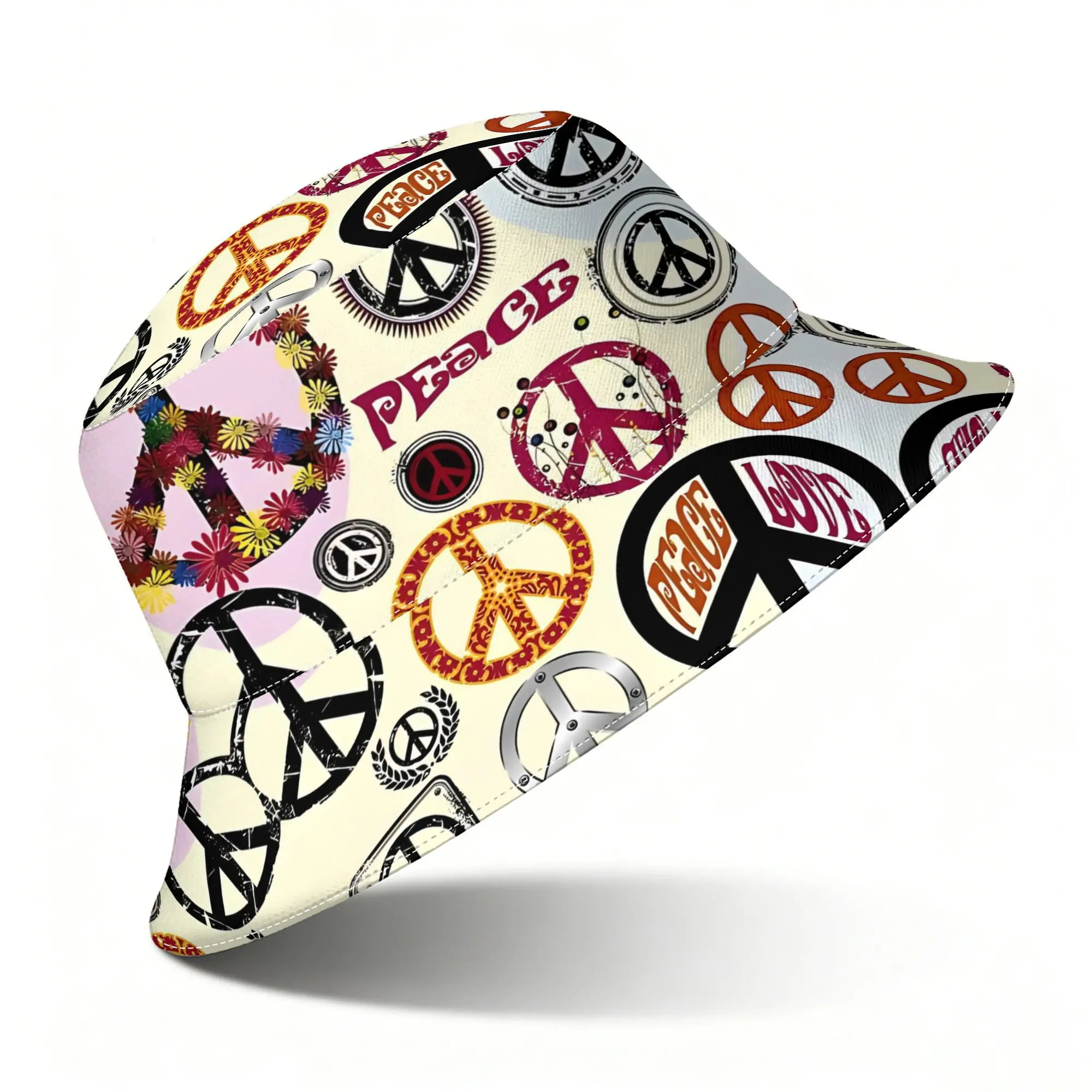 Flower Power Peace And Love Hippie Unisex Suitable for Outdoor Cycling Fashionable Photography Beach Vacation