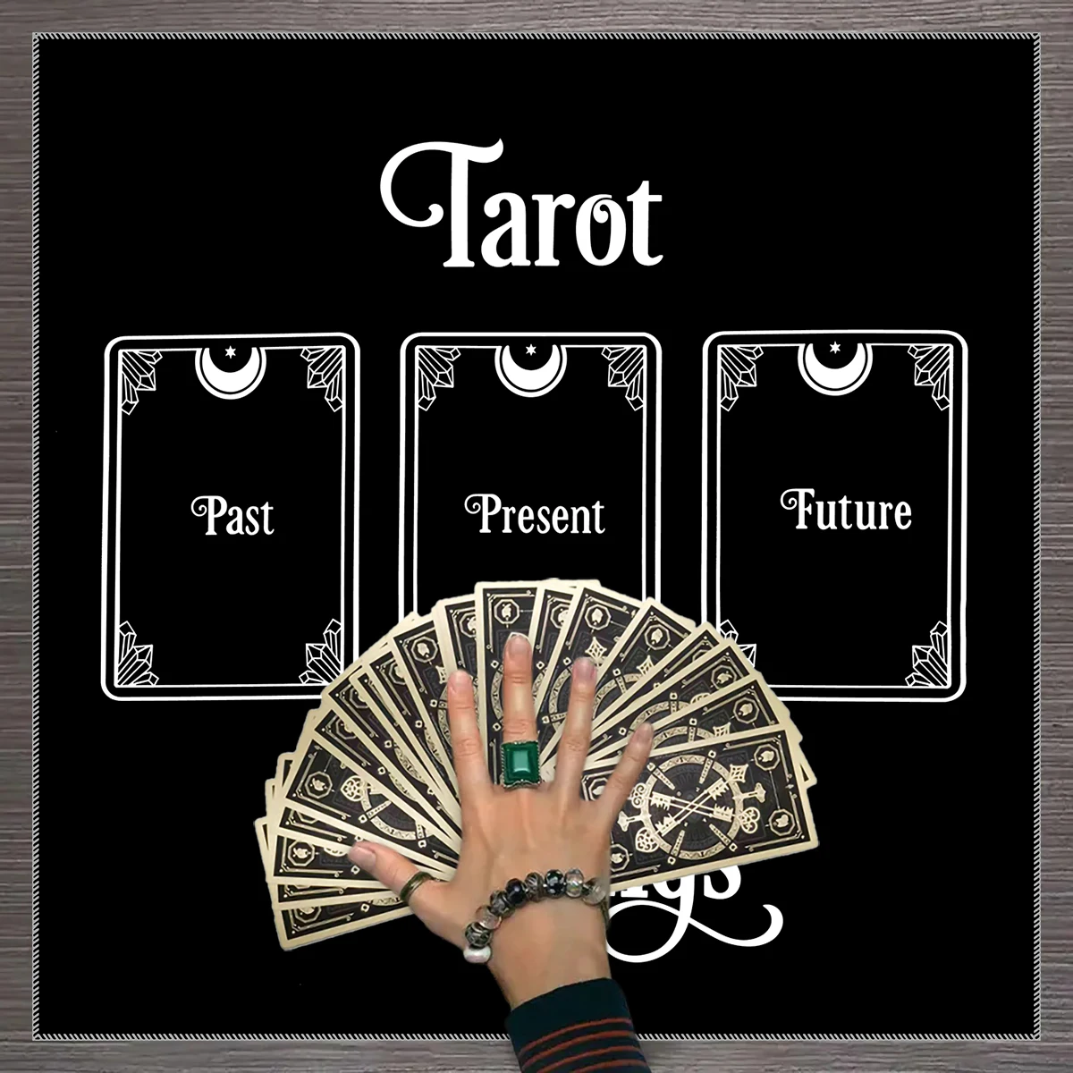 1 Stück Tarot-Tischdecke, keltisches Kreuz-Tarot-Tischdecke für Wahrsagereien, geheimnisvolle Tischdecke zur Altardekoration – Detail 18