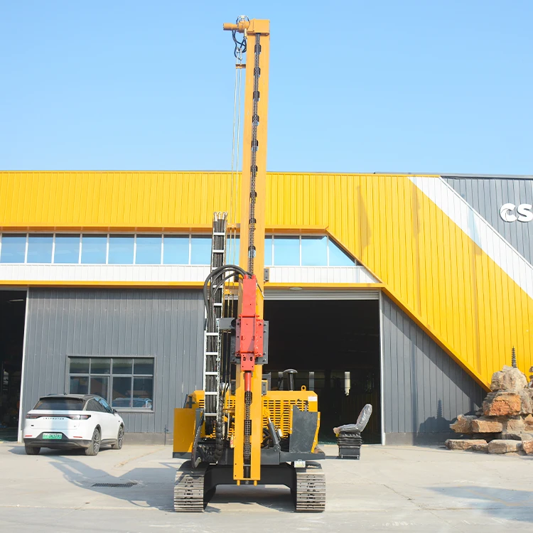 عالية الكفاءة 6 متر الإطار الزاحف الشمسية كومة سائق محرك مضخة المحرك الأساسية مكونات آلة الصدم